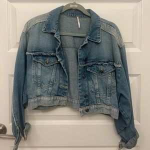 Free People cropped denim jacket
